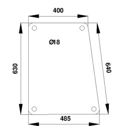 Šoninis stiklas 205810040350N