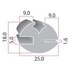 Stiklo gumos tipas H CA8530