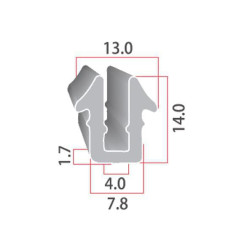 Stiklo gumos tipas U CA8510