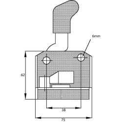 Vidinė dešinė durų spyna CA4043