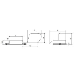 Durų spyna, dešinė 860002