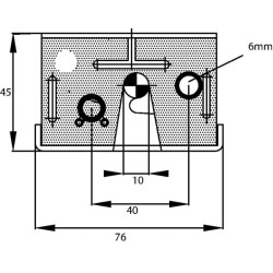 Durų spyna vidinė kairioji CA4042