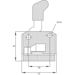Durų spyna vidinė kairioji CA4042