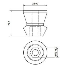 Guminis durų kamštis vidinė dalis TX4731