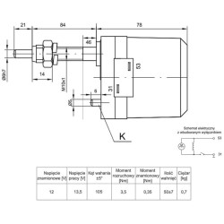 Valytuvo variklis, ilgas velenas su jungikliu 1318800010N