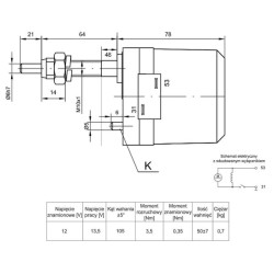 Valytuvo variklis, trumpas velenas su jungikliu 1318800020N
