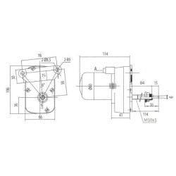 Valytuvo variklis 12V CA712090