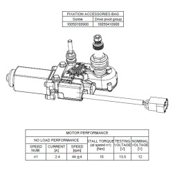 Valytuvo variklis 12V 90° velenas L:72.4mm Ø10mm (tipas 316) 31644652BI0T