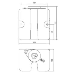 Priekinio stiklo plovimo bakas 23110013000
