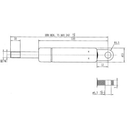 Dujinis statramstis L242mm 200N Stabilus CA049301