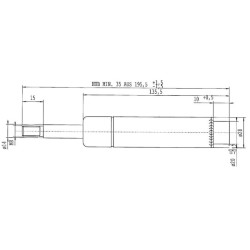 Dujinis statramstis L195.5mm 1300N Stabilus CA049697