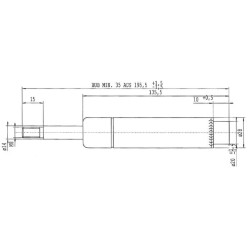 Dujinis statramstis L195.5mm 1400N Stabilus CA090026