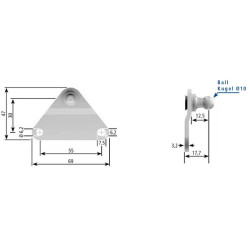 Dujinių spyruoklių ir amortizatorių laikiklis CA8265WQ
