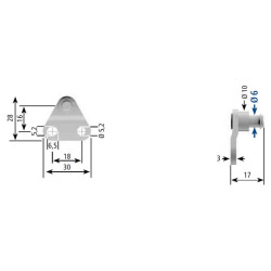 Dujinių spyruoklių ir amortizatorių laikiklis CA8268WB