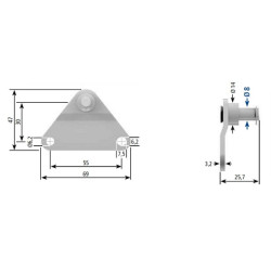Dujinių spyruoklių ir amortizatorių laikiklis CA8264WV