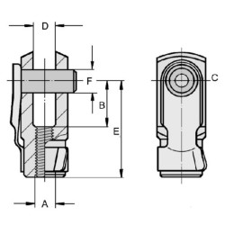 Jungas su segtuku M10x40 CA98150