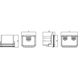 Įrankių dėžė 150x370x160mm, juodas plastikas CA005