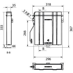 Dokumentų laikiklis stačiakampis 603010100
