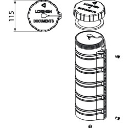 Dokumentų laikiklis cilindrinis 603000100