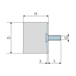 Vibracijos slopintuvas D TIPO 4015D55