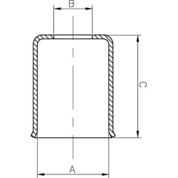 Oro kondicionavimo žarnos įvorė Ø25,9x35mm DN20 Plienas / cinkuotas / baltai pasyvuotas KL070712