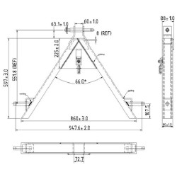 Privirinamas padargo trikampis su 2 kat. kaiščiais TL150691KR