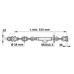 Grandinės stabilizatorius tinka Landini 3683060M91N