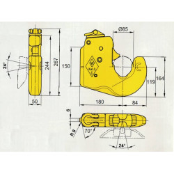 Apatinės trauklės kablio tipas C1 kat.4 1208557