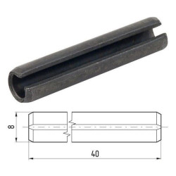 Ritinys, tvirtas 8x40 mm ISO8752 8752840