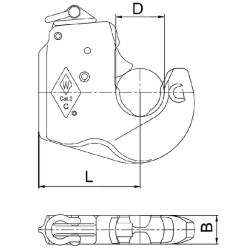 Apatinės trauklės kablio tipas C1 kat.3 1208556