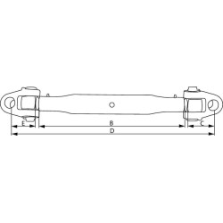 Toplink Knuckle/Knuckle 400, M36 cat.2/2 TL40036280254KR