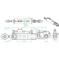 „Hydr toplink cat“ 2/3, su vožtuvu, kabliu x prailgintu strypo galu TCVNNE408021223