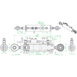 Hydr toplink cat 2/2, su vožtuvu, kabliu x prailgintu strypo galu TCVNNE357025022