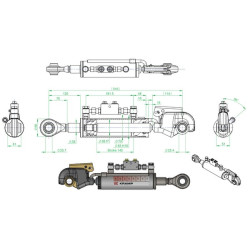 Hydr Toplink cat 2/2 su vožtuvu, kabliu prailgintu strypo galu TCVNNE356314022