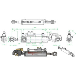 Hydr Toplink cat 2/2 su vožtuvu, kabliu prailgintu strypo galu TCVNNE356321022A