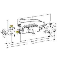Hidraulinė viršutinė svirtis su amortizacija, kablys su rutuliniu kat.3, Ø105 mm 1207876
