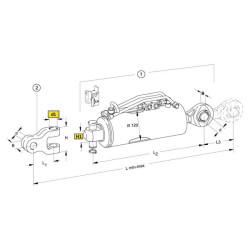 Hidraulinė viršutinė svirtis kat.3, Ø120 1205129