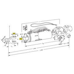 Hidraulinė viršutinė svirtis su amortizacija, kablys su rutuliniu kat.4HD, Ø130 mm 1207243