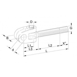Šaknų velenas M30x25,40mm 083261