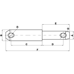 Apatinės trauklės kaištis 22x60mm Cat.1/2 Kramp Z422281KR