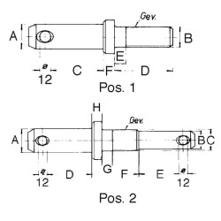 Stabilizatoriaus kaištis 7/8" x 1,1/8" 1380302010