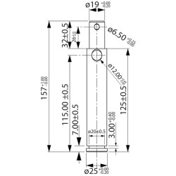 Toplink kaištis 25x157mm Kramp Z325145KR