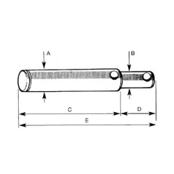 Toplink kaištis 25x157mm Kramp Z325145KR