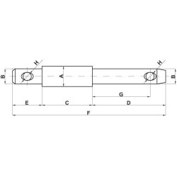 Apatinės trauklės kaištis 28x36x28mm Cat.2/3 Kramp Z328235KR