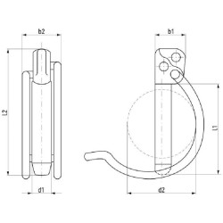 Vamzdžio atlenkiamas kaištis 11,5x75 mm Rubig 06122504