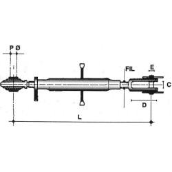 Kėlimo strypas 580 mm Z824580