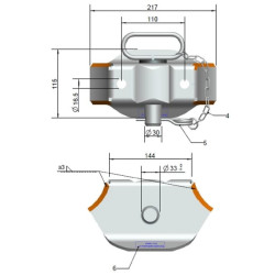 Priekabos sukabinimo įtaisas FBR-40 750002KR
