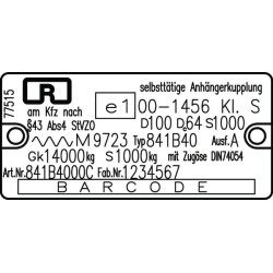 Priekabos mova 140x80mm RO841B40000