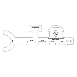 Universalus šablonas Rutulinė mova 80mm/KU2000/Z04 8004932