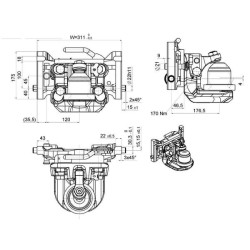 Vilkimo rutulio mova 80 mm 311 mm 056311420A11